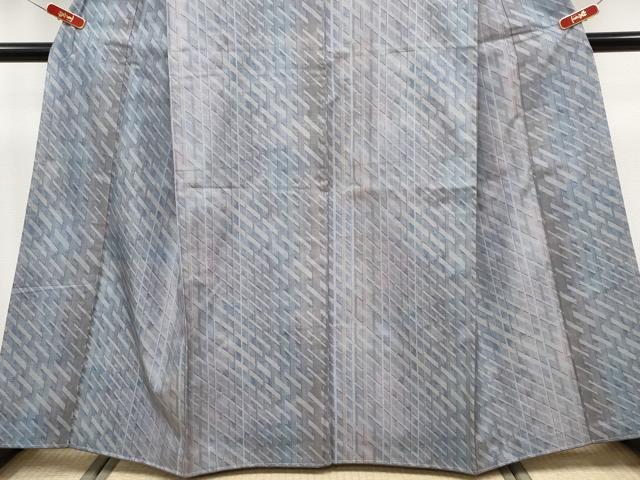 平和屋着物●極上　本場大島紬　9マルキ　格子柄　逸品　CYAA4595s6