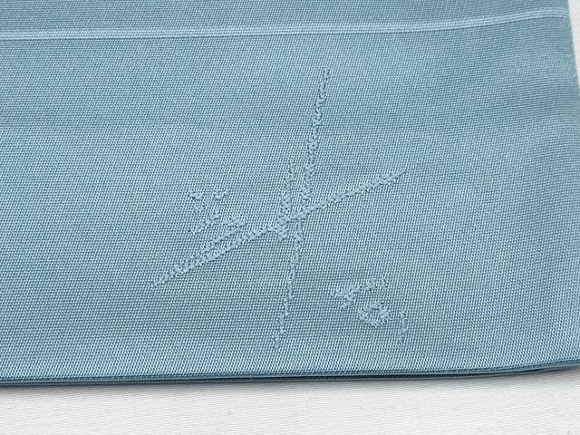 平和屋着物●極上　世界的人形師　辻村寿三郎　ジュサブロー　六通柄袋帯　舞桜文　秘色色地　逸品　未使用　CYAA4609s6