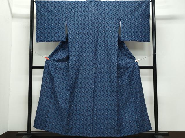 平和屋着物▽極上　久留米絣　単衣　吉祥文　綿　逸品　CYAA4616s6