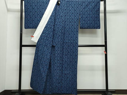 平和屋着物▽極上　久留米絣　単衣　吉祥文　綿　逸品　CYAA4616s6