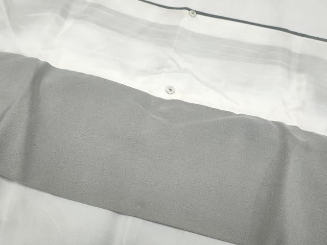 平和屋着物●極上　十七代京屋林蔵　訪問着　総刺繍　御所解文　金糸　鉛色地　逸品　CYAA4620s6