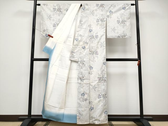 平和屋本店●極上 都喜ヱ門 本場大島紬 白大島 9マルキ 四季の息づき 藤絹織物謹製 証紙付き 逸品 未使用 CYAA4622s6