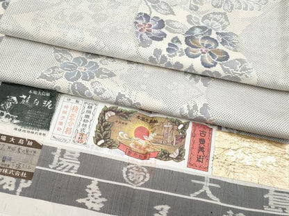 平和屋本店●極上 都喜ヱ門 本場大島紬 白大島 9マルキ 四季の息づき 藤絹織物謹製 証紙付き 逸品 未使用 CYAA4622s6