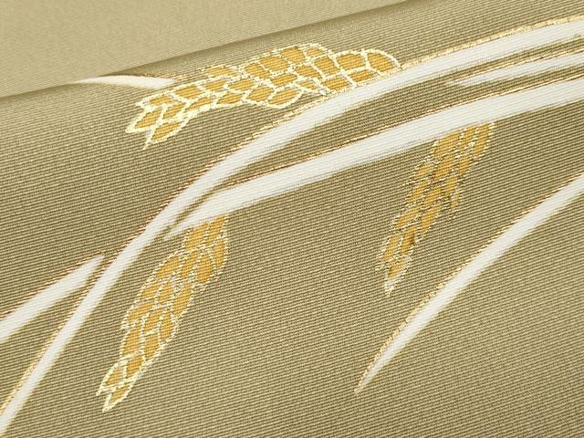 平和屋着物●極上　訪問着　駒刺繍　稲穂　金彩　榛色地　逸品　未使用　CYAA4623s6