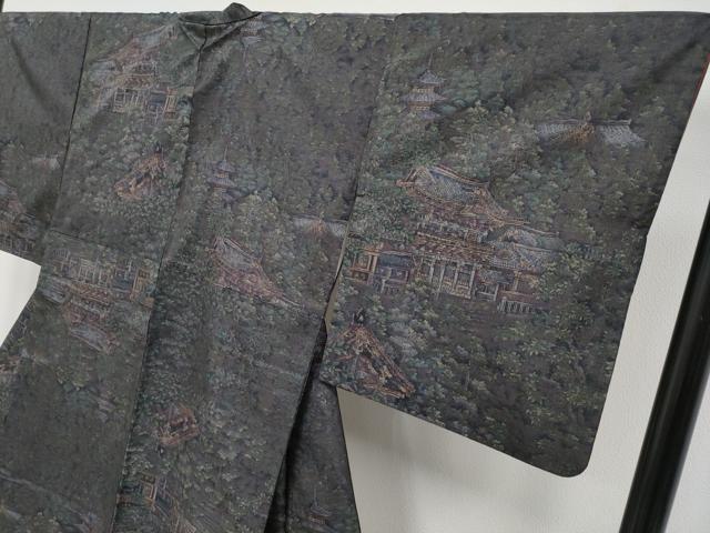 平和屋着物●極上　都喜ヱ門　本場大島紬　9マルキ　泥染め　日光東照宮　藤絹織物謹製　証紙付き　逸品　CYAA4625s6