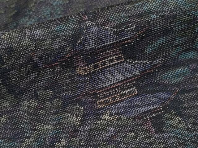 平和屋着物●極上　都喜ヱ門　本場大島紬　9マルキ　泥染め　日光東照宮　藤絹織物謹製　証紙付き　逸品　CYAA4625s6