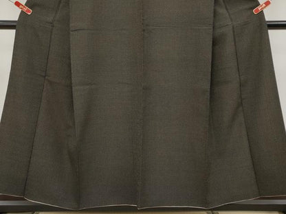 平和屋着物●極上　本塩沢　蚊絣　黒地　逸品　CYAA4628s6