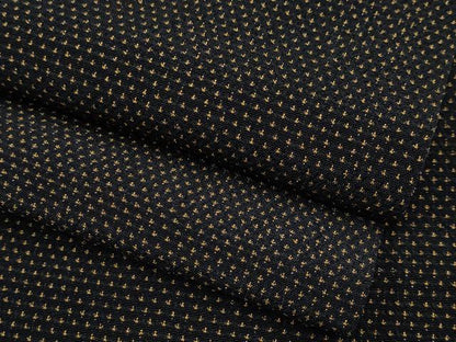 平和屋着物●極上　本塩沢　蚊絣　黒地　逸品　CYAA4628s6