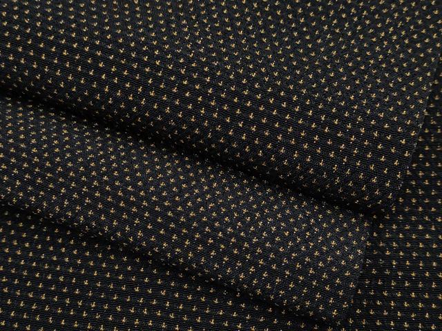 平和屋着物●極上　本塩沢　蚊絣　黒地　逸品　CYAA4628s6