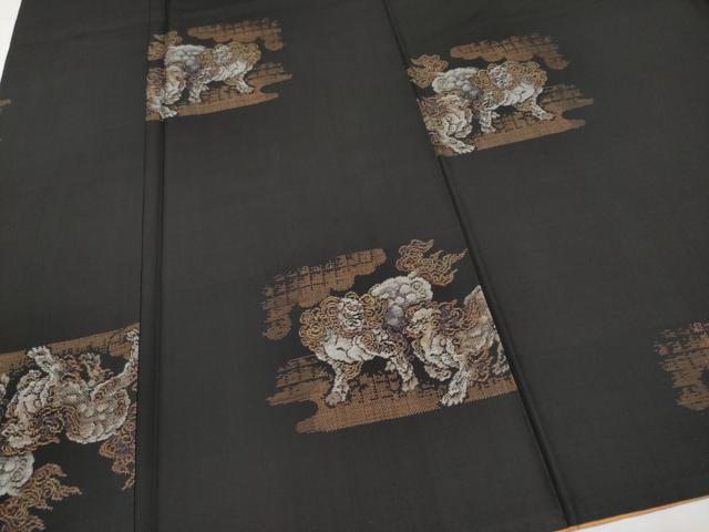 平和屋本店●極上 本場大島紬 9マルキ 唐獅子 逸品 CYAA4629s6