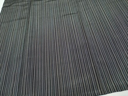 平和屋着物●極上　本塩沢　やまだ織　縞　平賀貴美江作　証紙付き　逸品　CYAA4630s6