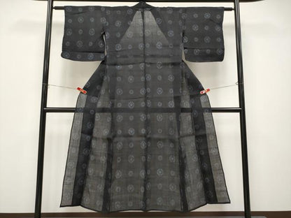 平和屋本店＊極上　夏物　重要無形文化財　本場宮古上布　七宝文　苧麻　逸品　CYAA4633s6