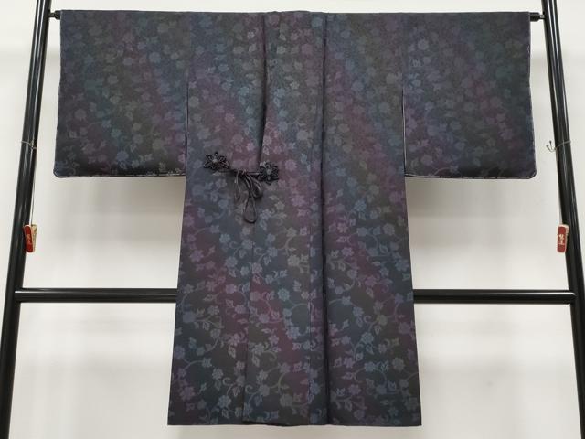 平和屋着物∞極上　道中着　ロング丈　牡丹唐草地紋　暈し染め　逸品　未使用　CYAA4640s6