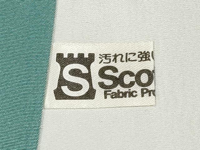 平和屋着物●極上　石川県指定無形文化財　牛首紬　白山工房　手織り　訪問着　霞文　錆青磁色地　逸品　CYAA4644s6