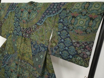 平和屋本店●極上 前田仁仙 仁仙更紗 小紋 鳳凰花唐草文 逸品 CYAA4646s6