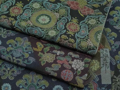 平和屋本店●極上 前田仁仙 仁仙更紗 小紋 鳳凰花唐草文 逸品 CYAA4646s6