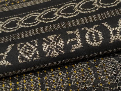 平和屋本店●極上 中国三大刺繍 スワトウ刺繍 本場大島紬 9マルキ 横段吉祥文 逸品 CYAA4647s6