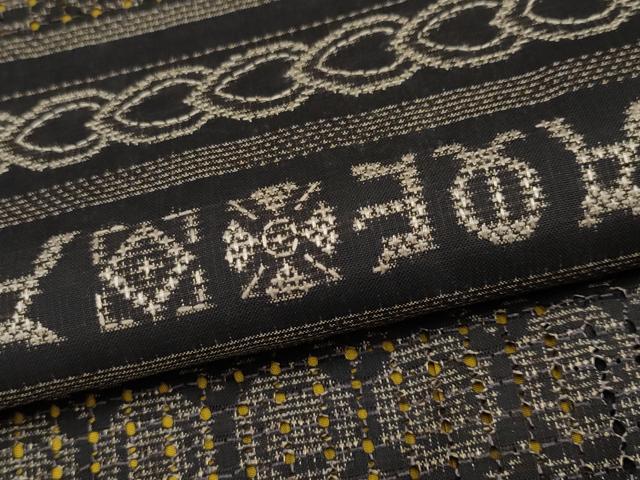 平和屋本店●極上 中国三大刺繍 スワトウ刺繍 本場大島紬 9マルキ 横段吉祥文 逸品 CYAA4647s6