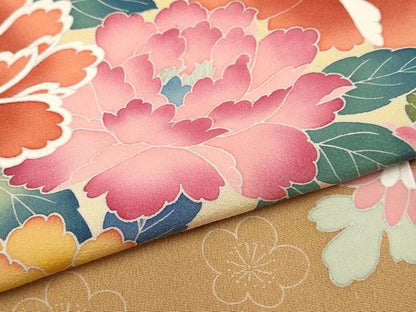 平和屋着物●極上　振袖　友禅　作家物　花車文　暈し染め　逸品　CYAA4649s6