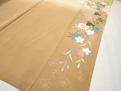 平和屋着物●極上　振袖　友禅　作家物　花車文　暈し染め　逸品　CYAA4649s6