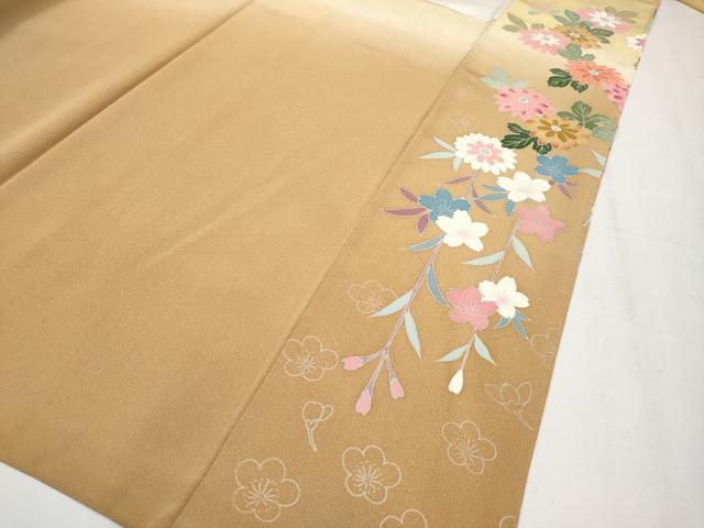 平和屋着物●極上　振袖　友禅　作家物　花車文　暈し染め　逸品　CYAA4649s6