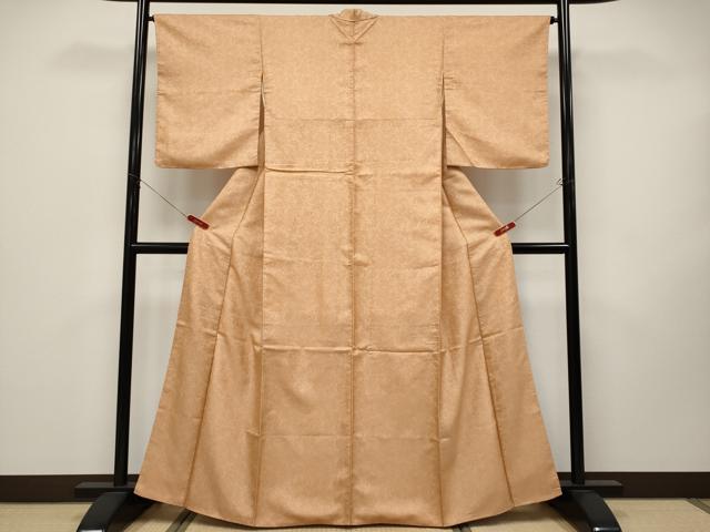 平和屋着物●極上　紋屋井関　御寮織　お召　色無地　桐竹鳳凰文　深支子色地　逸品　CYAA4654s6