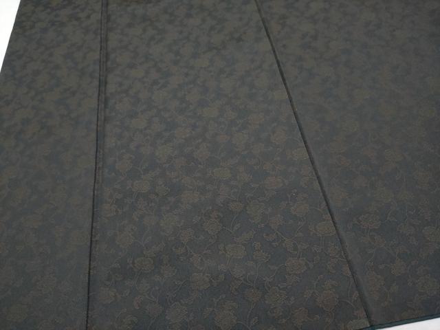 平和屋着物●極上　京都・西陣　織元ブランド　秦流舎　お召　枝花文　黒地　証紙付き　逸品　CYAA4655s6