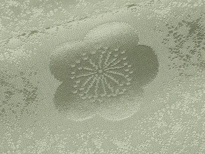 平和屋着物●上質な長襦袢　袷　絞り　舞花文　半衿刺繍　山葵色地　逸品　CYAA4659s6