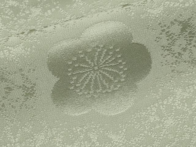 平和屋着物●上質な長襦袢　袷　絞り　舞花文　半衿刺繍　山葵色地　逸品　CYAA4659s6