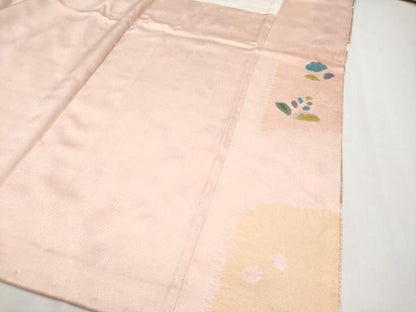 平和屋着物●極上　訪問着　絞り　雪輪重ね花文　金彩　逸品　CYAA4666s6