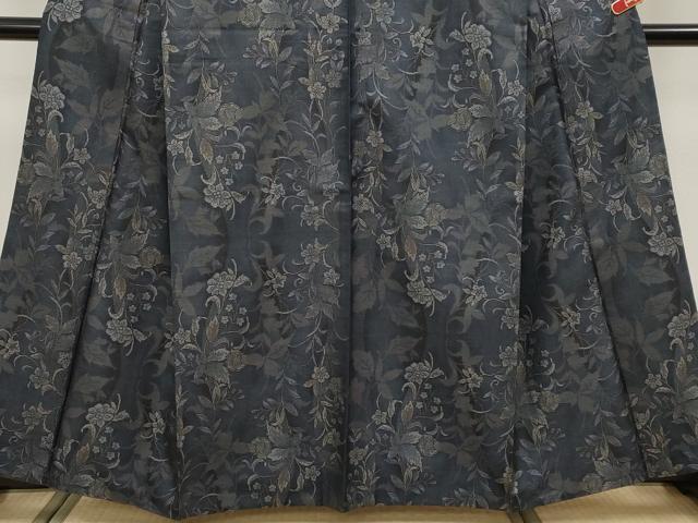 平和屋着物●極上　都喜ヱ門　本場大島紬　9マルキ　泥染め　春秋唐草　藤絹織物謹製　証紙付き　逸品　CYAA4670s6