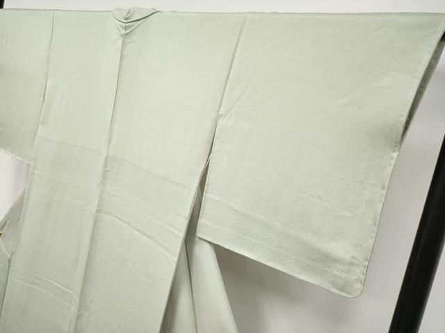 平和屋着物●極上　本加賀友禅作家　毎田仁郎監修　色無地　草花地紋　柳鼠色地　逸品　未使用　CYAA4671s6