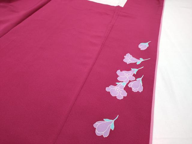 平和屋本店●極上　ブライダルファッションデザイナー・桂由美 振袖 刺繍 ラインストーン 舞花文 暈し染め 黒地 金銀彩 逸品　CYAA4674s6