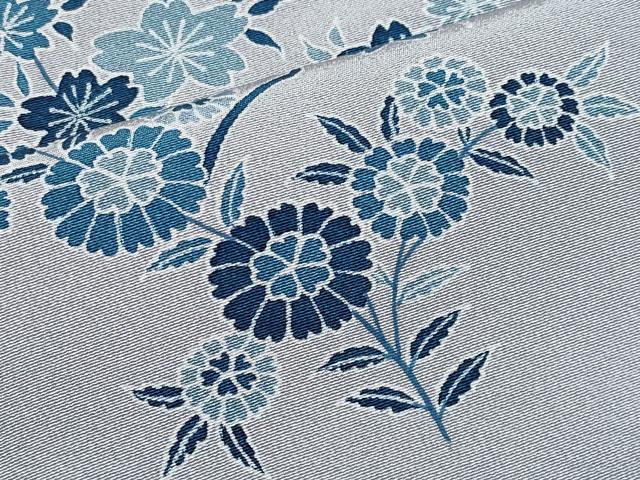 平和屋着物●極上　人間国宝　五代　田畑喜八　訪問着　駒刺繍　枝花文　霞色地　逸品　CYAA4676s6
