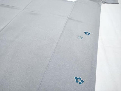 平和屋着物●極上　人間国宝　五代　田畑喜八　訪問着　駒刺繍　枝花文　霞色地　逸品　CYAA4676s6