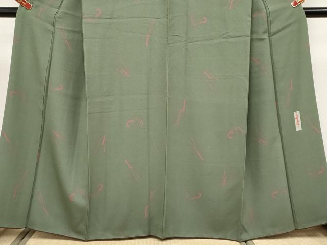 平和屋着物●極上　世界的人形師　辻村寿三郎　ジュサブロー　小紋　兎　岩井茶色地　逸品　CYAA4677s6