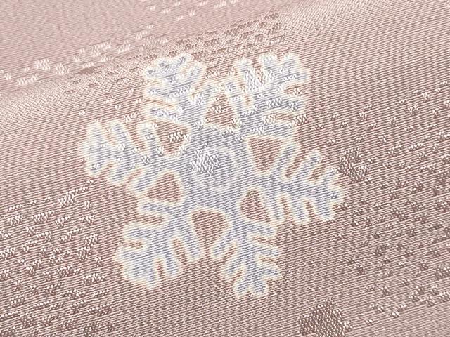 平和屋着物●上質な長襦袢　袷　跳兎雪輪花蝶文　半衿刺繍　薄柿色地　逸品　CYAA4683s6