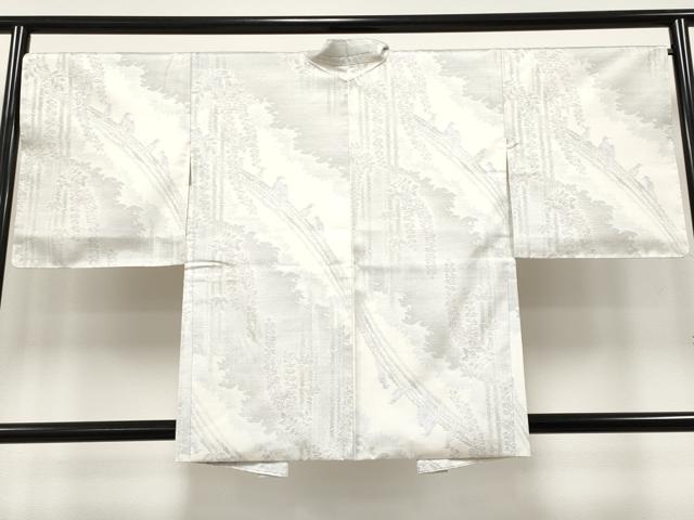 平和屋着物●極上　本場大島紬　白大島　アンサンブル　藤花房　休み鳥　逸品　未使用　CYAA4687s6
