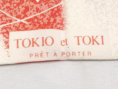 平和屋本店●極上　人間国宝　羽田登喜男　TOKIOetTOKI　振袖・長襦袢セット　市松枝花文　逸品　CYAA4693s6