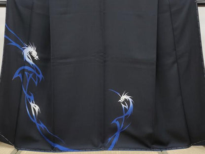 平和屋本店●極上　訪問着　龍　金彩　濃紺地　逸品　CYAA4696s6