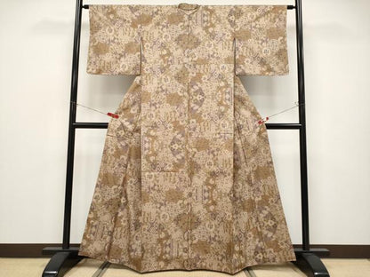 平和屋着物●極上　都喜ヱ門　本場大島紬　9マルキ　切嵌枝花文　藤絹織物謹製　逸品　未使用　CYAA4697s6