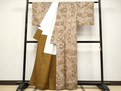 平和屋着物●極上　都喜ヱ門　本場大島紬　9マルキ　切嵌枝花文　藤絹織物謹製　逸品　未使用　CYAA4697s6