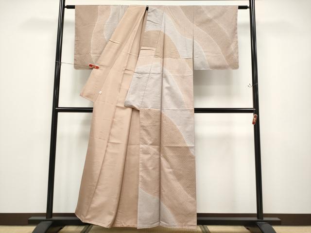平和屋着物●極上　中国三大刺繍　スワトウ刺繍　総刺繍　本場大島紬　訪問着　流線文　逸品　未使用　CYAA4704s6