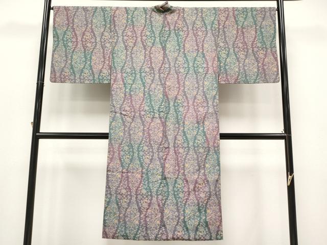 平和屋着物∞極上　西陣　道中着　お召地　ロング丈　立涌宝尽文　反端付き　逸品　CYAA4706s6