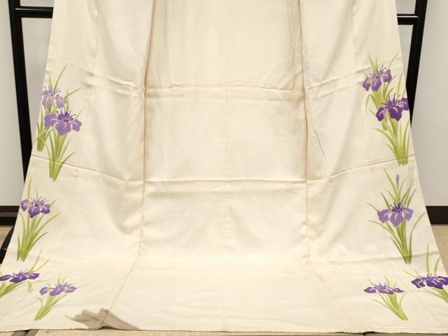 平和屋本店＊希少　夏物　訪問着　お引きずり・お引き摺り　絽　舞妓　芸妓　八ツ橋　薄卵色地　八掛付き　逸品　CYAA4709s6