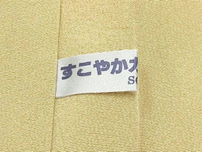 平和屋着物●極上　名門・上野家　四代目 上野真(二代目 上野為二)　訪問着　風景文　暈し染め　蜂蜜色地　逸品　CYAA4711s6