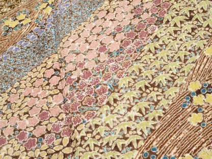 平和屋本店●極上　中国三大刺繍　相良刺繍　訪問着　おぼろ染　襲絞り　舞花文　銀通し地　鉄黒色地　逸品　未使用　CYAA4715s6