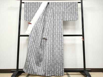 平和屋着物▽極上 本場琉球絣 単衣 手おり 知念幸助作 三越扱い 証紙付き 逸品 CYAA4718s6