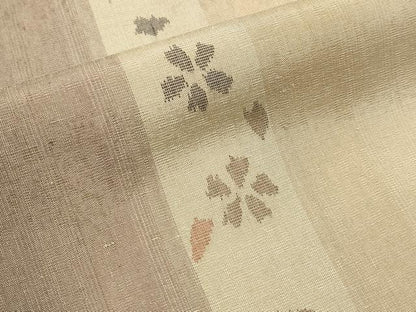 平和屋着物●極上　結城紬　奥順　はたおり娘　80亀甲　舞桜文　やまと誂製　逸品　CYAA4719s6
