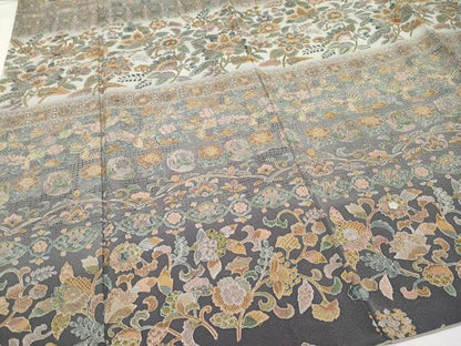 平和屋本店●極上　中国三大刺繍　スワトウ刺繍　総刺繍　訪問着　更紗花鳥唐草文　暈し染め　金糸　逸品　CYAA4739s6